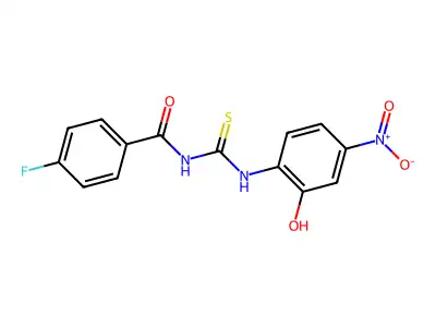 4-fluoro-N-[(2-hydroxy-4-nitrophenyl)carbamothioyl]benzamide structure