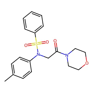 N-(4-methylphenyl)-N-(2-morpholin-4-yl-2-oxoethyl)benzenesulfonamide structure
