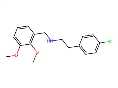 2-(4-chlorophenyl)-N-[(2,3-dimethoxyphenyl)methyl]ethanamine structure