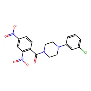 [4-(3-Chlorophenyl)piperazin-1-yl]-(2,4-dinitrophenyl)methanone structure