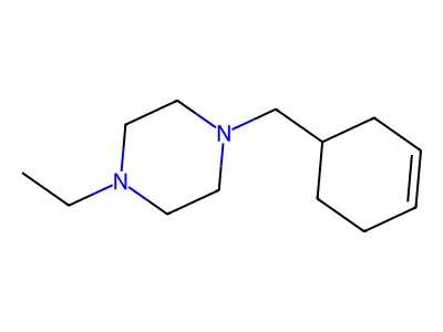 Piperazine, 1-(3-cyclohexen-1-ylmethyl)-4-ethyl-(9CI) structure