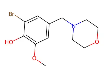 2-Bromo-6-methoxy-4-(morpholinomethyl)phenol structure