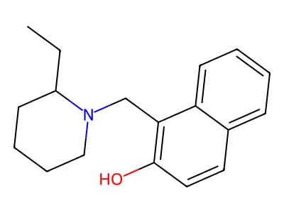 1-[(2-Ethylpiperidin-1-yl)methyl]naphthalen-2-ol structure