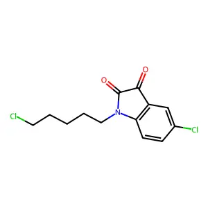 5-chloro-1-(5-chloropentyl)-1H-indole-2,3-dione structure