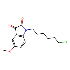1-(6-chlorohexyl)-5-methoxy-1H-indole-2,3-dione structure