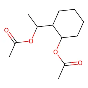 Cyclohexanemethanol, 2-(acetyloxy)-alpha-methyl-, acetate structure
