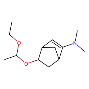5-(1-ethoxyethoxy)-N,N-dimethylbicyclo[2.2.1]hept-2-en-2-amine structure