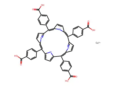Copper 4-[10,15,20-tris(4-carboxyphenyl)porphyrin-22,24-diid-5-yl]benzoic acid structure