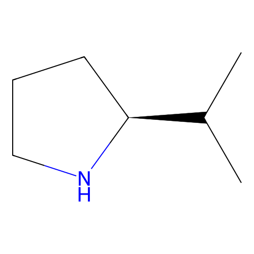 Pyrrolidine, 2-(1-methylethyl)-, (S)- structure
