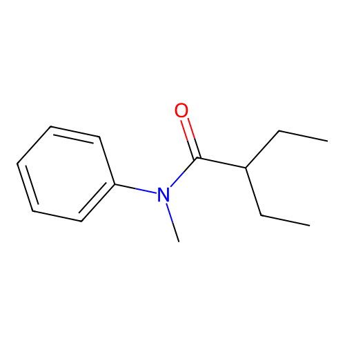 2-Ethyl-N-methyl-N-phenylbutyramide structure