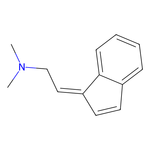 Ethylamine, N,N-dimethyl-2-(1-indenylidene)- structure