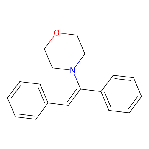 4-[(Z)-1,2-diphenylethenyl]morpholine structure