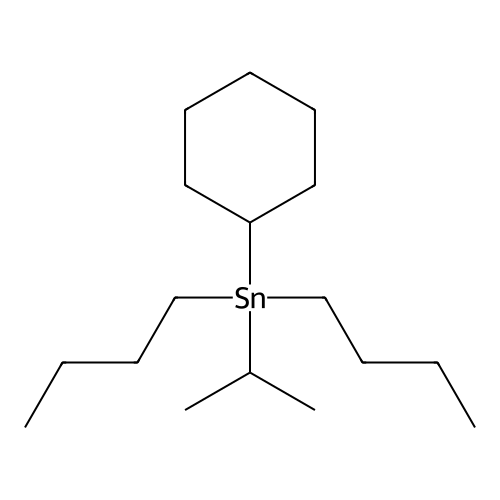 Dibutylcyclohexylisopropylstannane structure