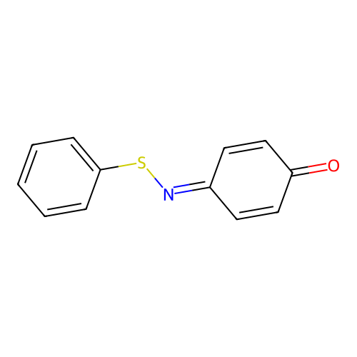 benzo-1,4-quinone 1-(S-phenylthioxime) structure