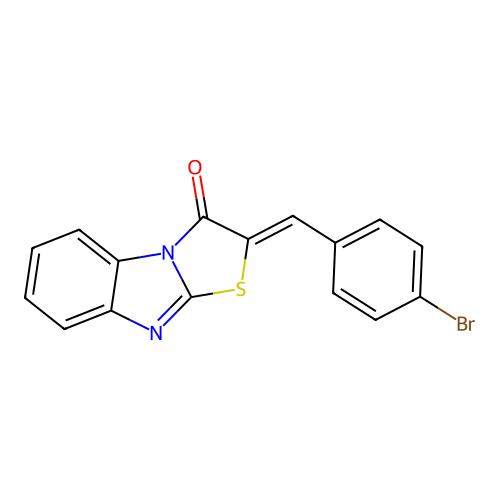 (2Z)-2-(4-bromobenzylidene)[1,3]thiazolo[3,2-a]benzimidazol-3(2H)-one structure