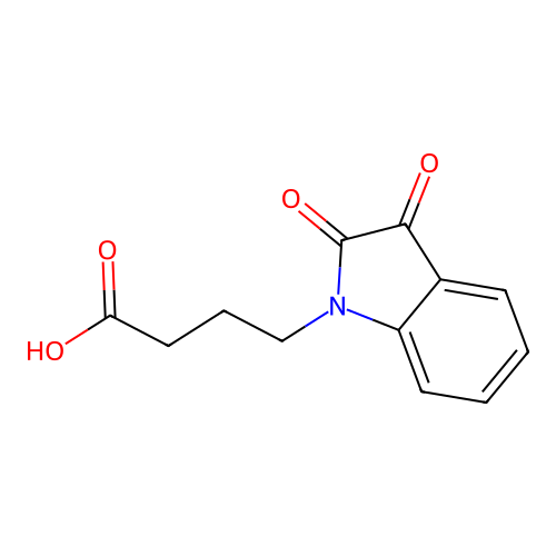 4-(2,3-dioxo-2,3-dihydro-1H-indol-1-yl)butanoic acid structure