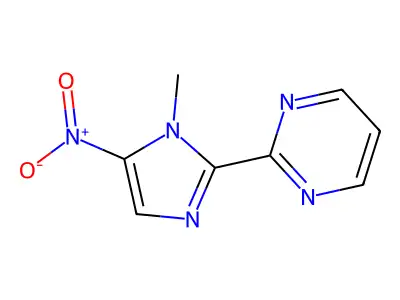 Methyl-5-nitro-2-(2'-pyrimidyl)imidazole structure