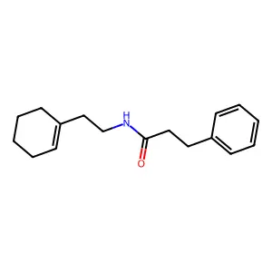 N-[2-(1-cyclohexen-1-yl)ethyl]-3-phenylpropanamide structure