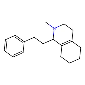 Isoquinoline, 1,2,3,4,5,6,7,8-octahydro-2-methyl-1-phenethyl- structure