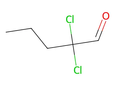 2,2-Dichloropentanal structure