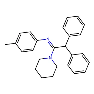 N-(4-methylphenyl)-2,2-diphenyl-1-piperidin-1-ylethanimine structure