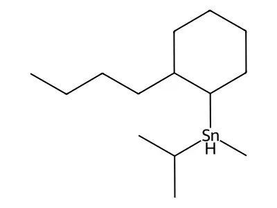 Butylcyclohexylisopropylmethylstannane structure
