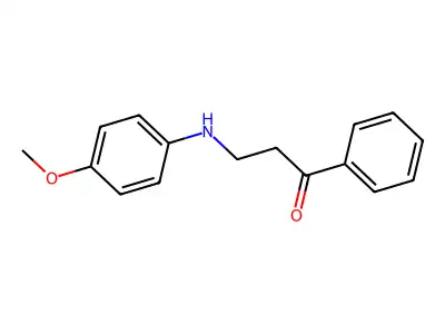 3-((4-Methoxyphenyl)amino)propiophenone structure