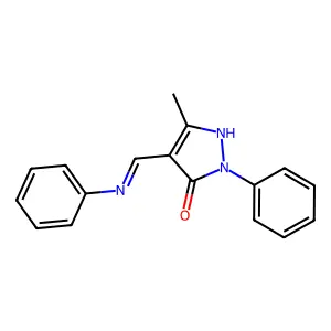 3H-Pyrazol-3-one, 2,4-dihydro-5-methyl-2-phenyl-4-[(phenylamino)methylene]- structure