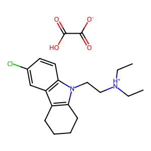 Carbazole, 1,2,3,4-tetrahydro-6-chloro-9-(2-diethylaminoethyl)-, oxalate structure