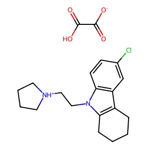 Carbazole, 1,2,3,4-tetrahydro-6-chloro-9-(2-pyrrolidinoethyl)-, oxalate structure