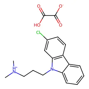 Carbazole, 2-chloro-9-(3-dimethylaminopropyl)-, oxalate structure