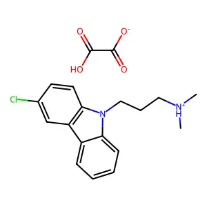 Carbazole, 3-chloro-9-(3-dimethylaminopropyl)-, oxalate structure