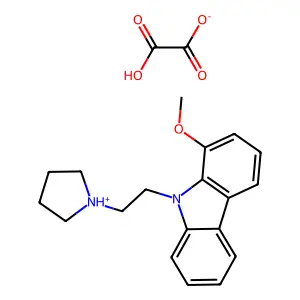 Carbazole, 1-methoxy-9-(2-pyrrolidinoethyl)-, oxalate structure