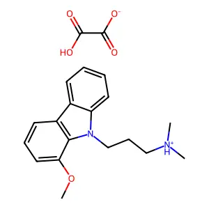 Carbazole, 9-(3-dimethylaminopropyl)-1-methoxy-, oxalate structure