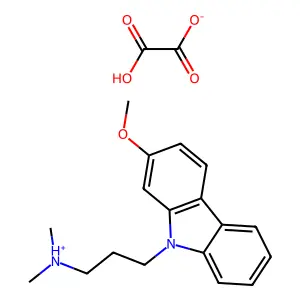 Carbazole, 9-(3-dimethylaminopropyl)-2-methoxy-, oxalate structure