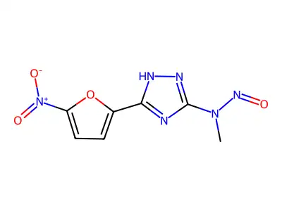 s-Triazole, 5-(N-methyl-N-nitroso)amino-3-(5-nitro-2-furyl)- structure