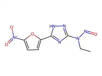 s-Triazole, 5-(N-ethyl-N-nitroso)amino-3-(5-nitro-2-furyl)- structure