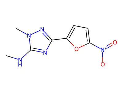 s-Triazole, 1-methyl-5-methylamino-3-(5-nitro-2-furyl)- structure