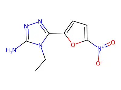 s-Triazole, 3-amino-4-ethyl-5-(5-nitro-2-furyl)- structure