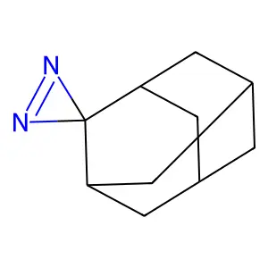 Spiro(3H-diazirine-3,2'-tricyclo(3.3.1.13,7)decane) structure