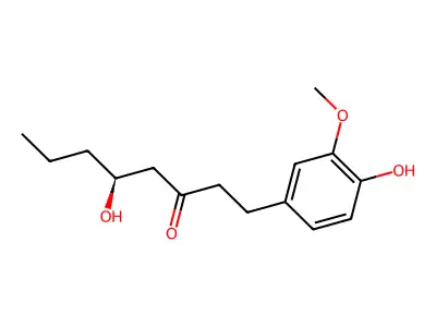 5-Hydroxy-1-(4-hydroxy-3-methoxyphenyl)octan-3-one structure