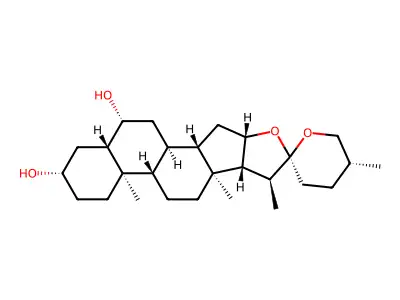 Spirostan-3,6-diol structure