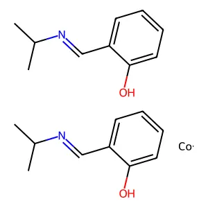 Cobalt;bis(2-(propan-2-yliminomethyl)phenol) structure