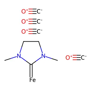 Iron, (1,3-dimethylimidazolidin-2-ylidene)-tetracarbonyl- structure