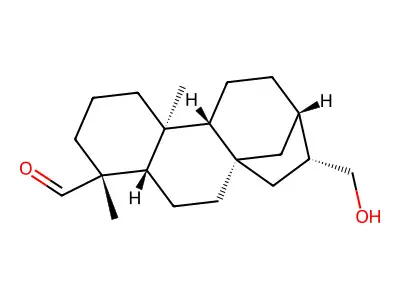 (4I+/-,16I+/-)-17-Hydroxykauran-18-al structure