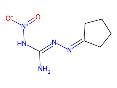 2-cyclopentylidene-N-nitrohydrazinecarboximidamide structure