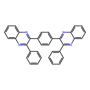2-Phenyl-3-[4-(3-phenylquinoxalin-2-yl)phenyl]quinoxaline structure