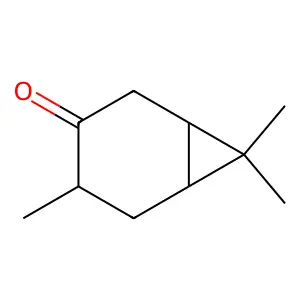 (1R-(1alpha,4beta,6beta))-4,7,7-trimethylbicyclo(4.1.0)heptan-3-one structure