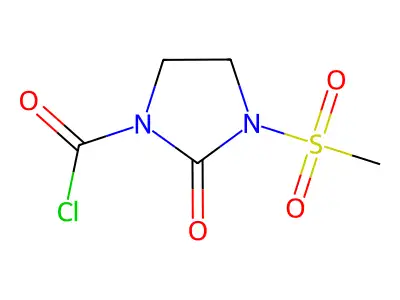 3-(Methylsulphonyl)-2-oxoimidazolidine-1-carbonyl chloride structure
