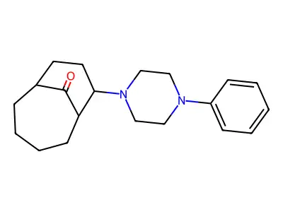 7-(4-Phenyl-1-piperazinyl)bicyclo(4.3.1)decan-10-one structure